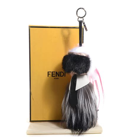 fendi karlito fur charm|FENDI Mink Fox Goat Fur Mini Karlito Bag Charm Pink.